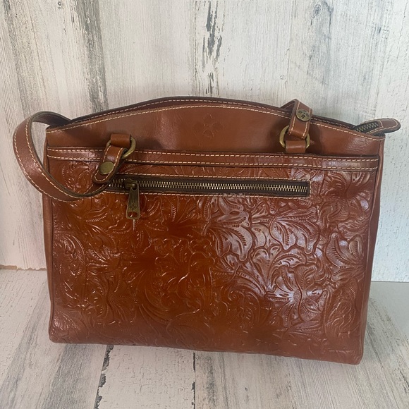Patricia Nash Handbags - Stunning Patricia Nash Poppy Tooled Leather Tote Handbag Florence Rust